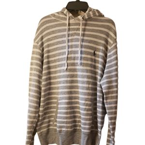 Mens striped Polo Ralph Lauren cotton hoodie (Medium)